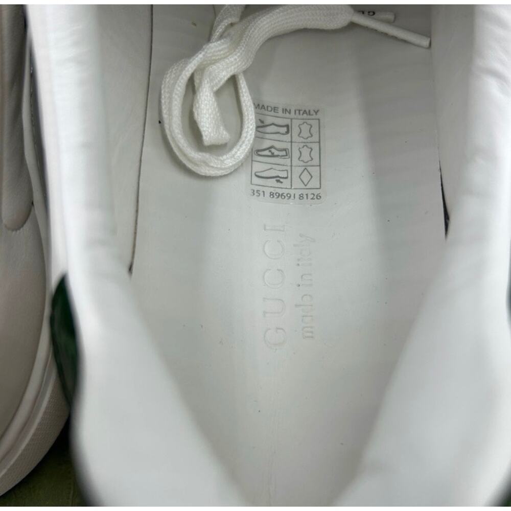 Women's Gucci, ace leather, web stripe sneakers size 40 made in Italy - Picture 12 of 14